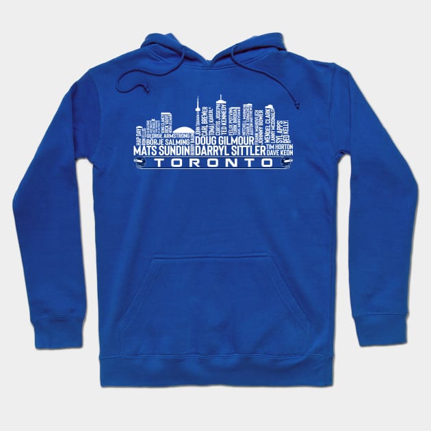 Toronto Hockey Team All Time Legends, Toronto City Skyline Hoodie by Legend Skyline